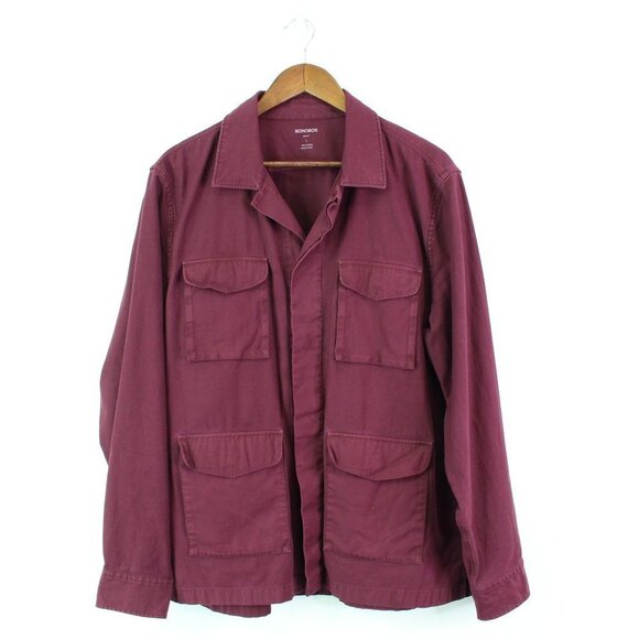 Bonobos Other - Bonobos Cotton Slim Fit Chore Coat Burgundy Size L